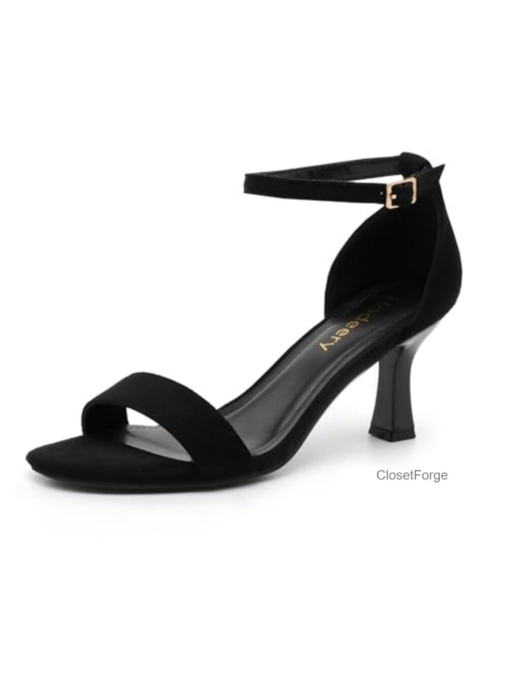 Open Toe Ankle Strap Kitten Heels Sandals 2.7 Inch